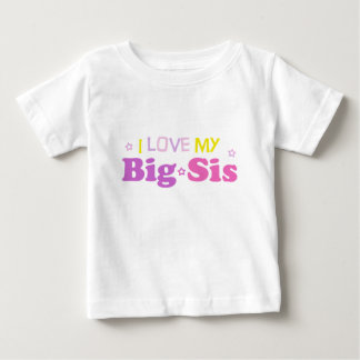 Camiseta Para Bebê Adoro minha irmã mais velha, bebê