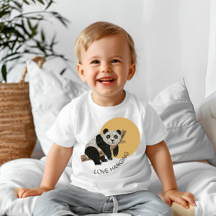 Camiseta Para Bebê Adoro pendurar 