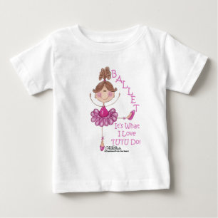 Camiseta Para Bebê Adoro "TUTU" Do!