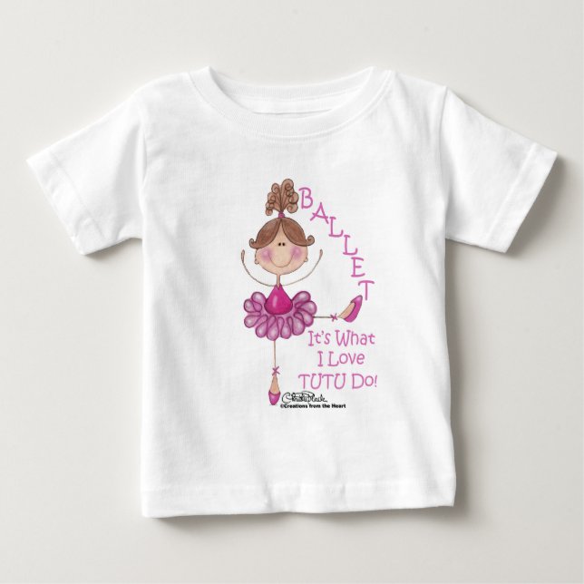 Camiseta Para Bebê Adoro "TUTU" Do! (Frente)
