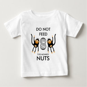 Camiseta Para Bebê Advertência sobre a alergia às crianças