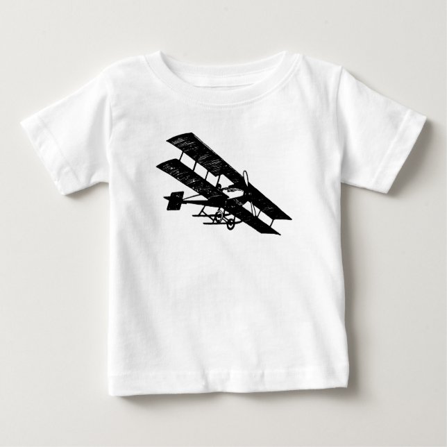 Camiseta Para Bebê Aeronave Aeronave Máquina Voadora Bebê Romper (Frente)