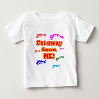 Camiseta Para Bebê Afasta-te dos meus germes!