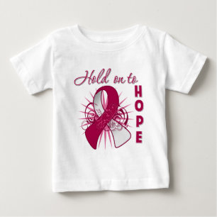 Camiseta Para Bebê Aferre-se para esperar - o cancer principal e de