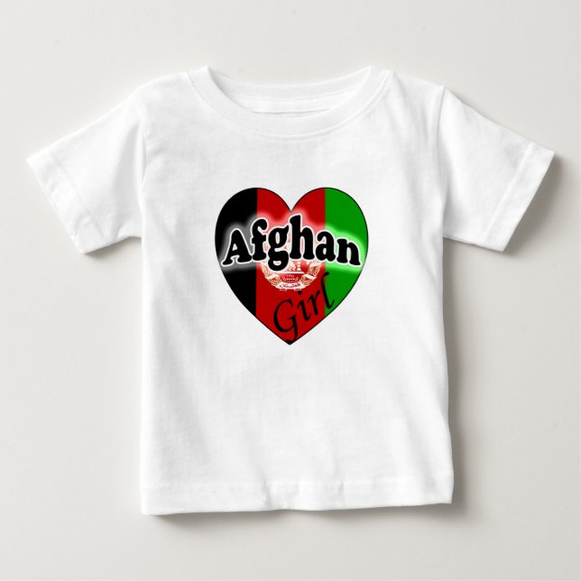 Camiseta Para Bebê Afghan Girl (Frente)