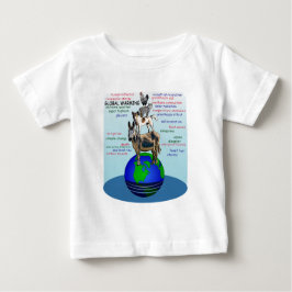 Camiseta Para Bebê Afogando a terra, elevação do nível do mar,