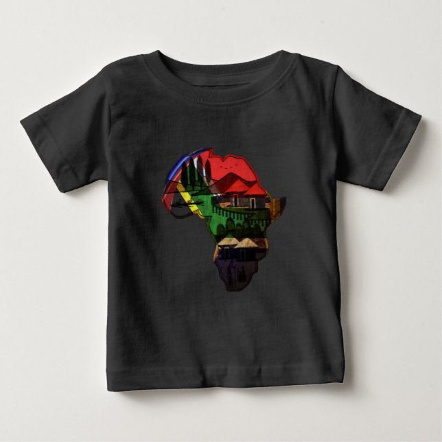 Camiseta Para Bebê África (Frente)