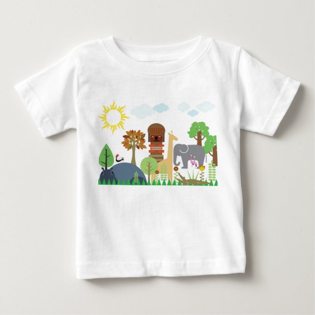 Camiseta Para Bebê África (Frente)