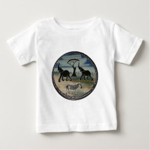 Camiseta Para Bebê África Quênia Lindo e Legítima Vida Selvagem