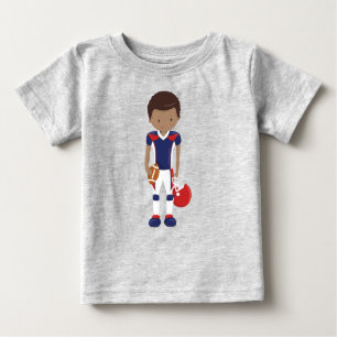 Camiseta Para Bebê African American Boy, Team Sport, Rugby Player