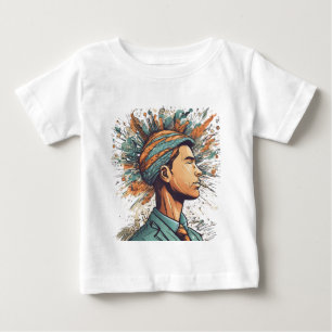 Camiseta Para Bebê Afro Boho Queen - Colorida Artística