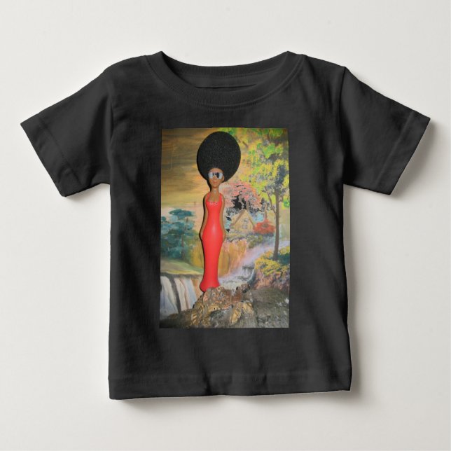 Camiseta Para Bebê Afro Glam: Uma Beleza Eterno (Frente)