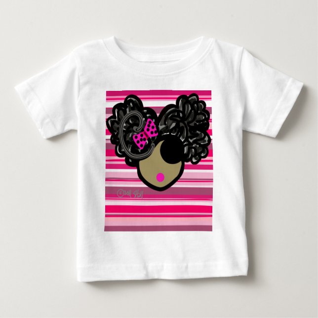 Camiseta Para Bebê Afro Puffs (Frente)