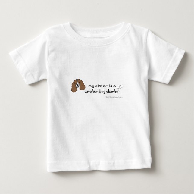 Camiseta Para Bebê ag5 cavalier charles spaniel (Frente)