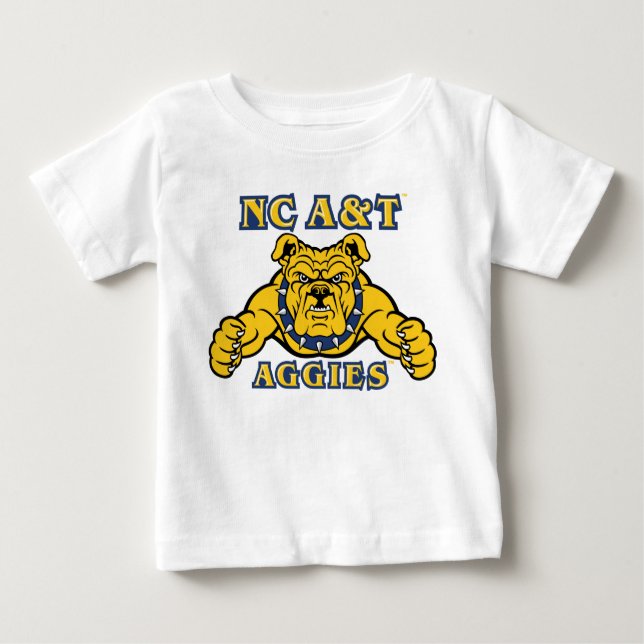 Camiseta Para Bebê Agências A&T NC | Aggie Bulldog (Frente)