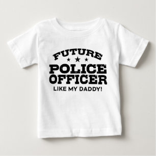 Camiseta Para Bebê Agente da polícia futuro