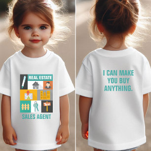 Camiseta Para Bebê Agente de Imóveis Profissional Infantil Personali