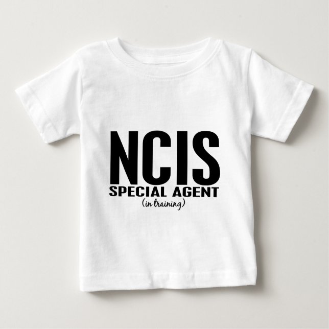 Camiseta Para Bebê Agente Especial NCIS No Treinamento 1 (Frente)