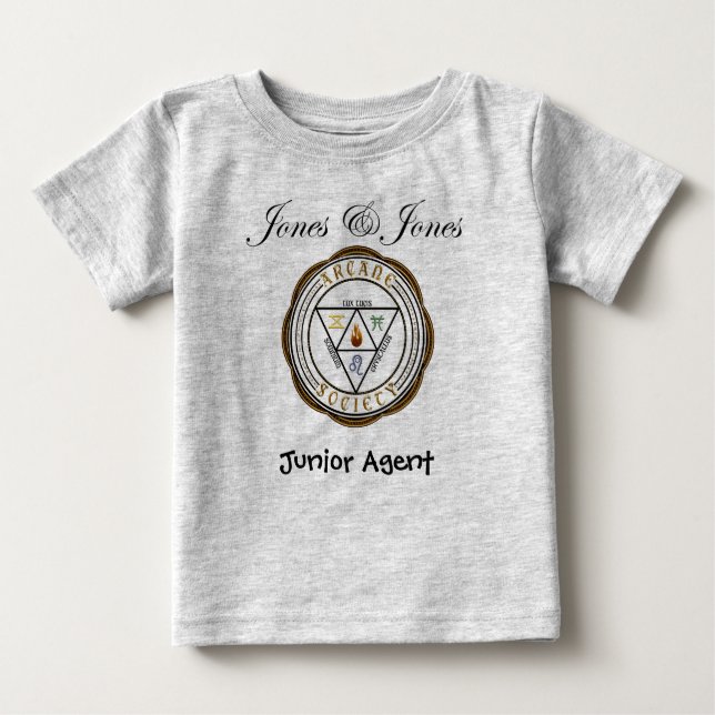 Camiseta Para Bebê Agente júnior (Frente)