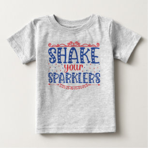Camiseta Para Bebê Agite seus Sparklers