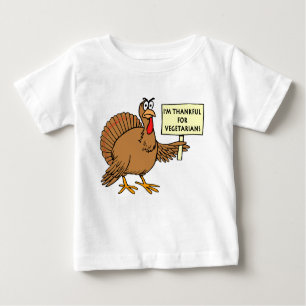 Camiseta Para Bebê Agradeço Aos Vegetarianos