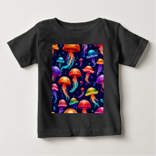 Camiseta Para Bebê Água-viva Colorida