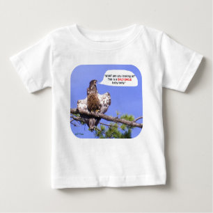 Camiseta Para Bebê Águia americana nova irritada