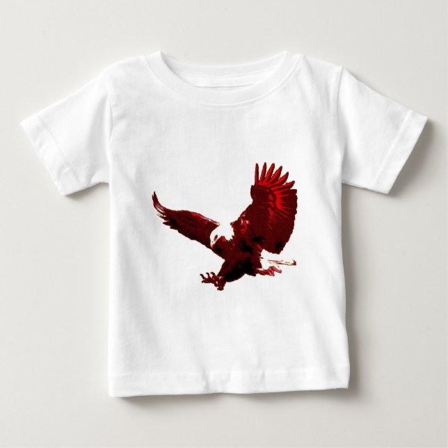Camiseta Para Bebê Águia de aterrissagem - Águia em voo (Frente)