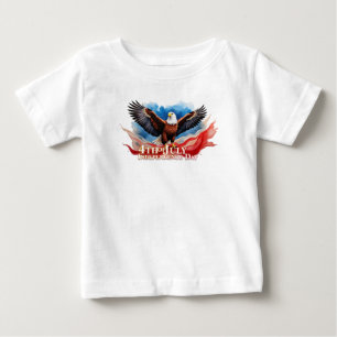 Camiseta Para Bebê Águia do 4 de julho - Design de Arte Patriótica