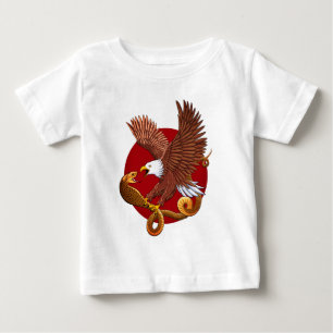 Camiseta Para Bebê Águia e Cobra