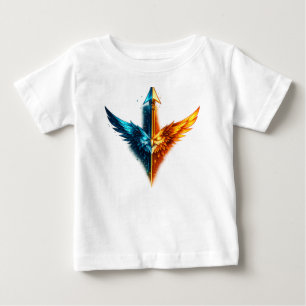 Camiseta Para Bebê Águia Flecha – Desenho Poderoso de Liberdade e For