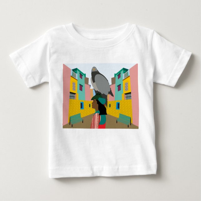 Camiseta Para Bebê Águia na cabeça (Frente)