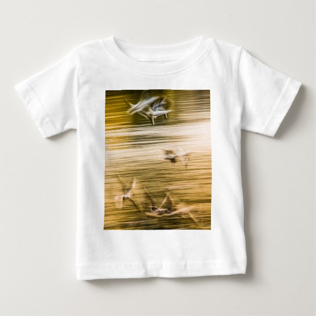 Camiseta Para Bebê Agulhas voadoras - abstrato (Frente)