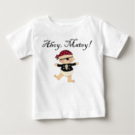 Camiseta Para Bebê Ahoy camiseta amiga do pirata do bebê
