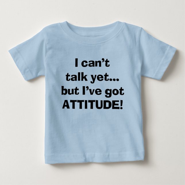 Camiseta Para Bebê Ainda não consigo falar (Frente)