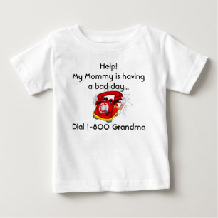 Camiseta Para Bebê Ajuda! Minha mamãe está tendo um dia mau ......