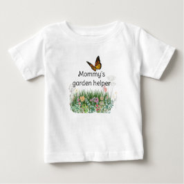 Camiseta Para Bebê Ajudante de Jardim de Flores Silvestres Criança /