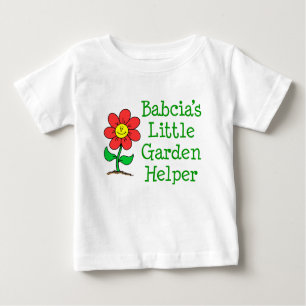Camiseta Para Bebê Ajudante do Jardim Babcia