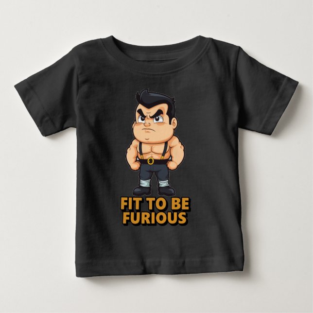 Camiseta Para Bebê Ajustado de ser Furioso (Frente)