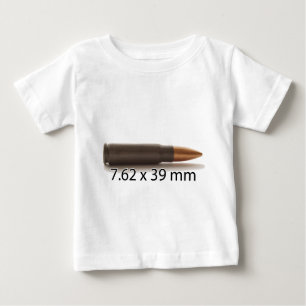Camiseta Para Bebê AK47 munição de 7,62 x de 39mm redonda