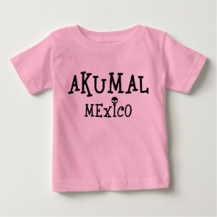 Camiseta Para Bebê Akumal Mexico Design - Baby Fine Jersey T Shirt