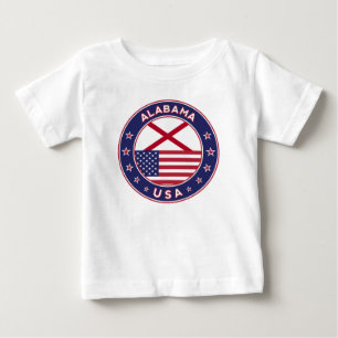 Camiseta Para Bebê Alabama