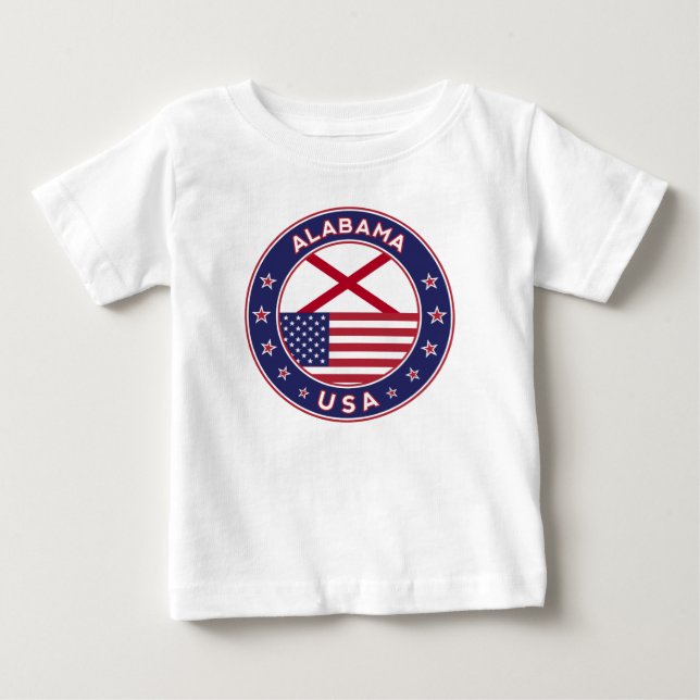 Camiseta Para Bebê Alabama (Frente)