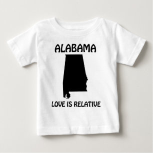 Camiseta Para Bebê Alabama - O Amor é Relativo