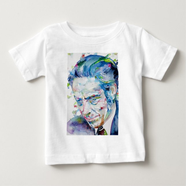 Camiseta Para Bebê ALAN WATTS - retrato aquoso.5 (Frente)