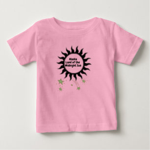 Camiseta Para Bebê Alasca, o Sol da Meia-Noite