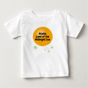 Camiseta Para Bebê Alasca Terra do Sol da Meia-Noite