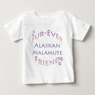Camiseta Para Bebê Alaskan Malamute Fuore