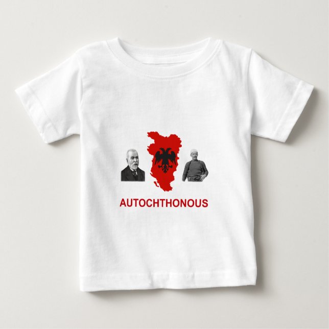 Camiseta Para Bebê Albânia autóctone (Frente)