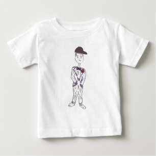 Camiseta Para Bebê Alcance de Boné Negro de Baseball